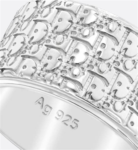 dior ring silver logo|Dior oblique ring.